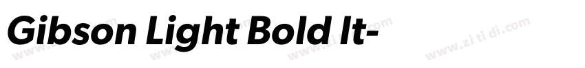 Gibson Light Bold It字体转换